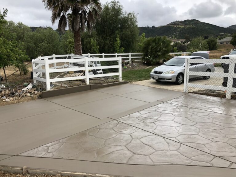 Custom Concrete on driveway